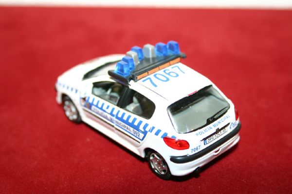 Vehiculo Miniatura Peugeot 206 Policia Municipal de Madrid