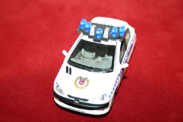 Vehiculo Miniatura Peugeot 206 Policia Municipal de Madrid