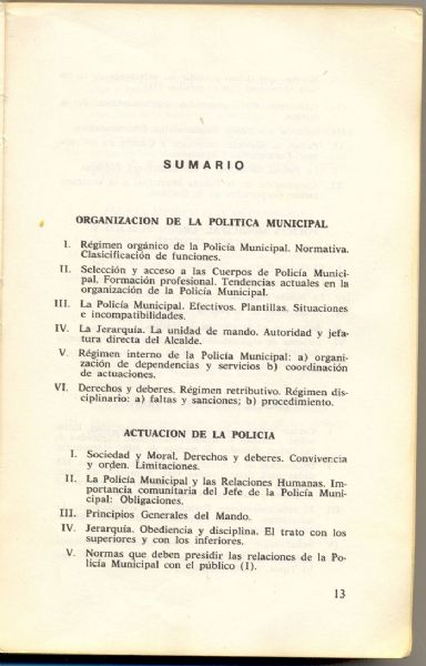Libro Guia de la Policia Municipal (1974)