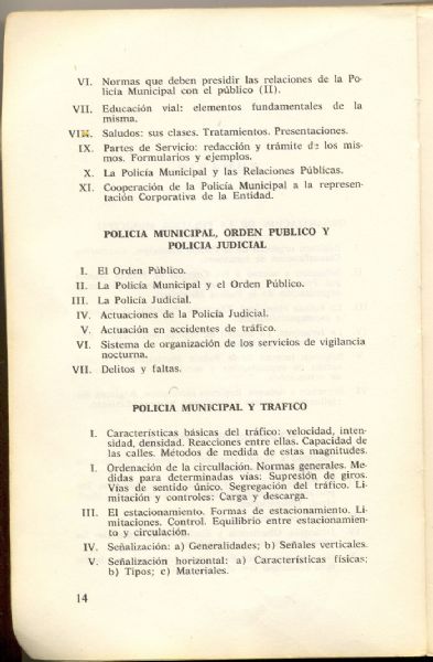 Libro Guia de la Policia Municipal (1974)