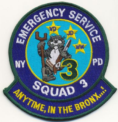 Emblema Brazo Emergencias N.Y. (U.S.A.) SQUAD 3