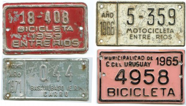 Placas matricula varias