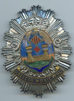 Placa Metalica Policia Municipal Alcoy (Alicante)