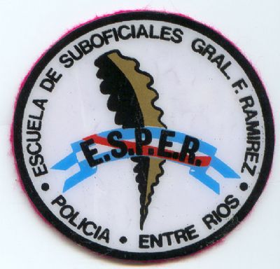 Emblema Brazo de Escuela de Suboficiales Policia de Entre Rios (Argentina)