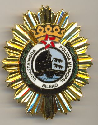 Placa Metalica de Pecho Policia Municipal de Bilbao
