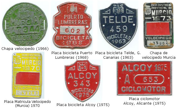 Placas matricula varias