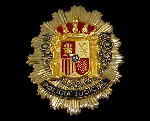 Placa metalica Policia Judicial