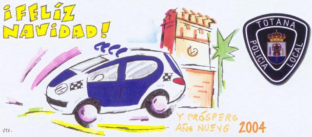 Felicitacion navidad policia local Totana 2003
